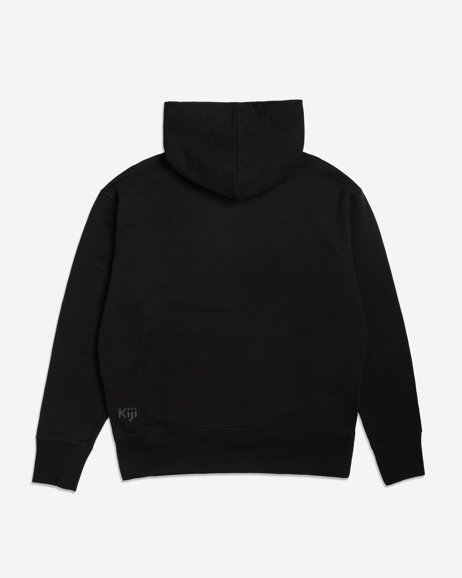 Casaco de moletom com capuz liso, com logo Kiji na parte das costas, feito de moletom 100% algodão. Item unissex.